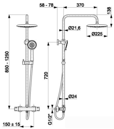 Душевая система Armatura Moza 5736-910-00 фото 4