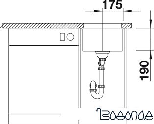 Кухонная мойка Blanco Subline 320-U (алюметаллик) фото 4