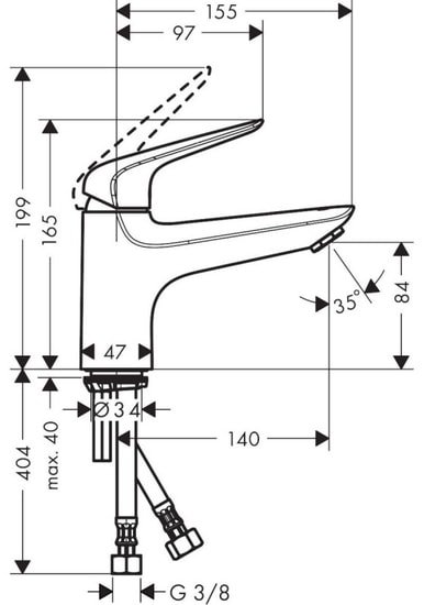 Смеситель Hansgrohe Novus Monotrou 71322000 фото 2