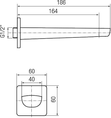 Излив Valvex Kvadro 2455500