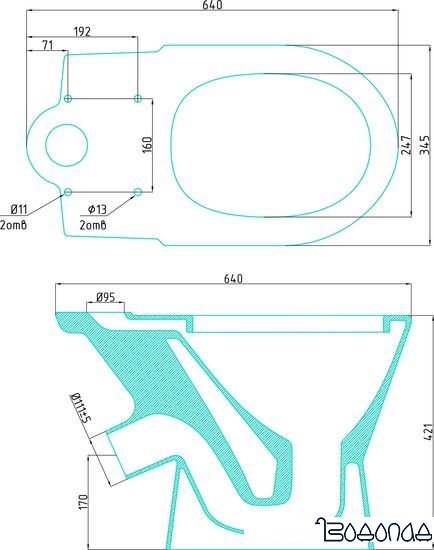 Унитаз Gesso Атлас Home De Luxe дюропласт фото 2