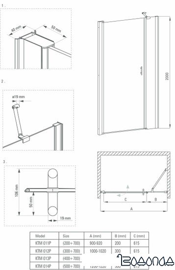 Душевая дверь Deante Moon 110 KTM 013P фото 4