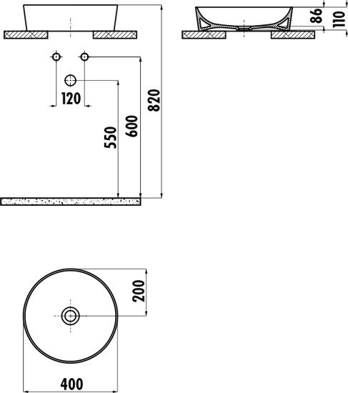 Умывальник Creavit Ultra 40 UL140-00CB00E-0000 (белый)