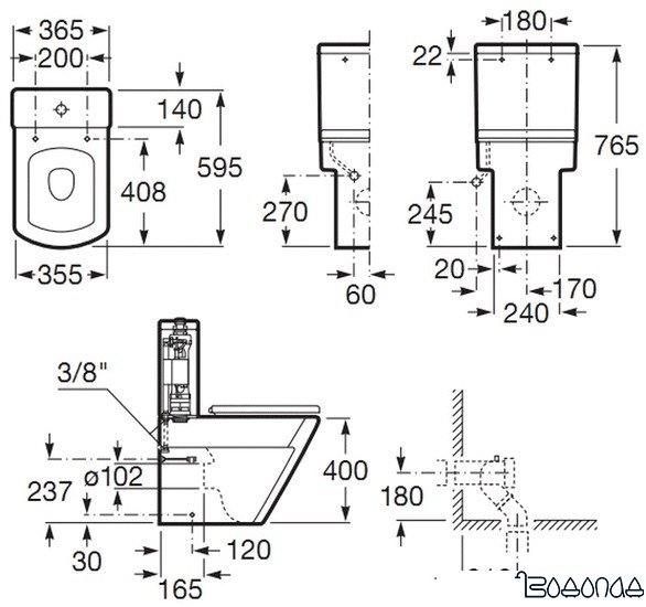 Унитаз Roca Hall [342629000] без бачка и крышки