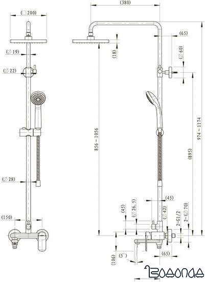 Душевая система Bravat Opal F6125183CP-A-RUS фото 3