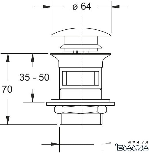 Донный клапан Bonomini 0941OT54S7