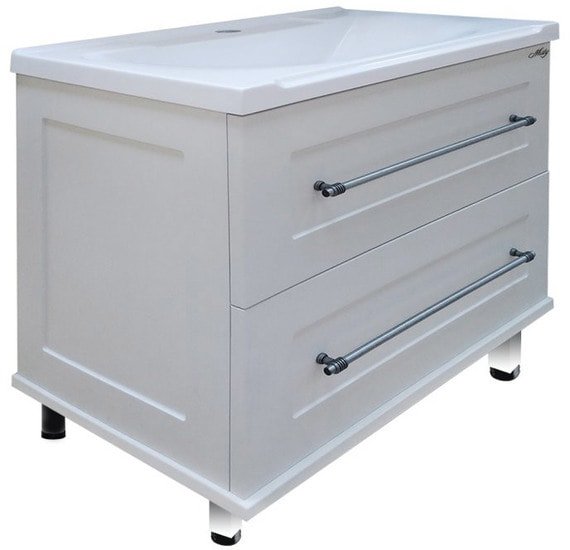Misty Тумба с умывальником Марта 80 (напольная, белый) фото 4