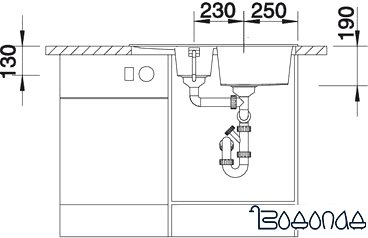Кухонная мойка Blanco Metra 6 S Compact (темная скала) [518876] фото 4