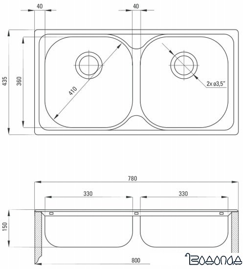 Кухонная мойка Deante Xylo ZEX 0203 (сатин) Кухонная мойка Deante Xylo ZEX 0203 (сатин)