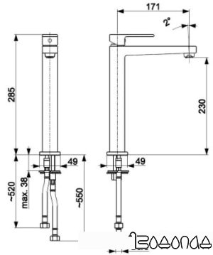 Смеситель Armatura Logon 5132-612-81