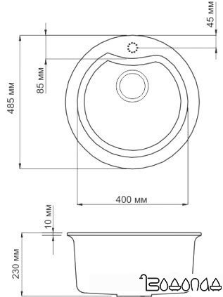 Кухонная мойка Omoikiri Yasugata 48R-DC [4993211]