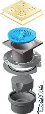 Трап/канал Pestan Confluo Standard Vertical Square Gold фото 1