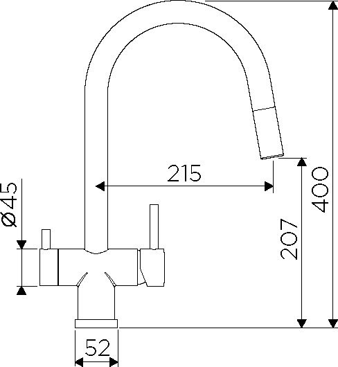 Смеситель Omoikiri Akita-S C (хром)