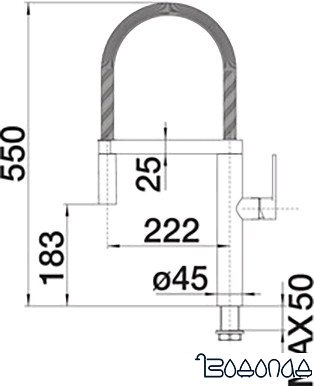 Смеситель Blanco Culina-S 517598 (нержавеющая сталь)