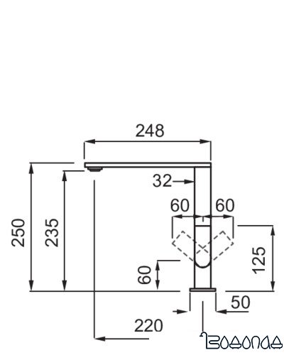 Смеситель Elleci Flat K95 Champagne