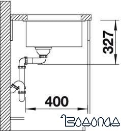 Кухонная мойка Blanco Rotan 400-U (антрацит)