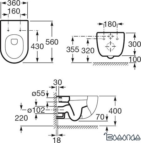 Унитаз Roca Meridian-N (346247000) без крышки