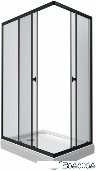 Душевой уголок Triton Вента Блэк А1 120х80 (прозрачное стекло)
