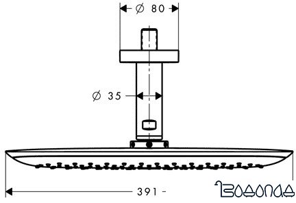 Верхний душ Hansgrohe PuraVida 400 мм [27390400]