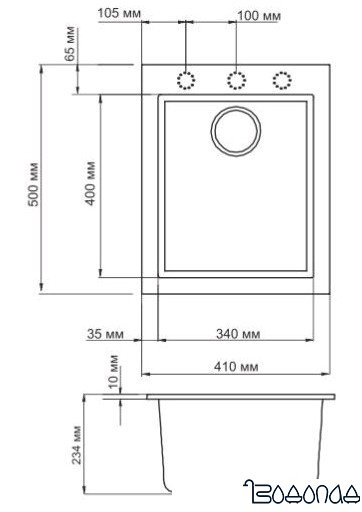 Кухонная мойка Omoikiri Bosen 41-WH (4993144)