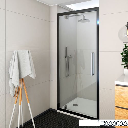 Душевая дверь Roltechnik Exclusive Line ECDO1N/80 (черный/прозрачный)