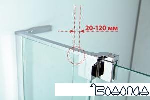 Душевой уголок Cezares SLIDER-AH-1-90-100/110-C-NERO фото 3