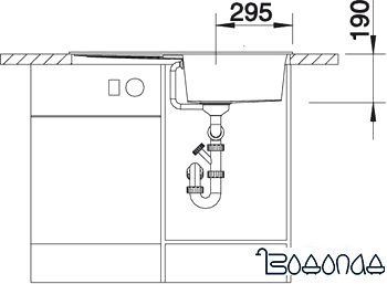 Кухонная мойка Blanco Metra 5 S (темная скала) [518871] фото 4