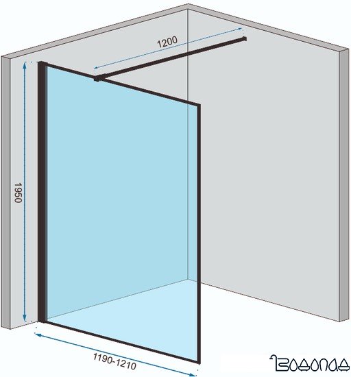 Душевая стенка Rea Bler-1 120