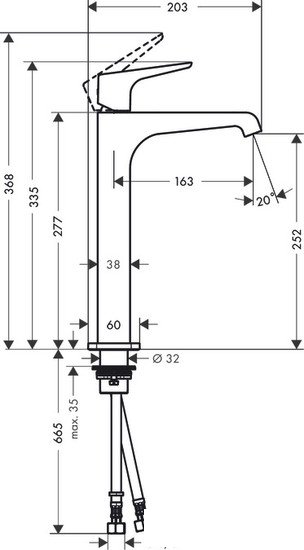 Смеситель Axor Citterio E 36113000 (хром)