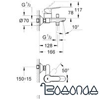 Смеситель Grohe BauEdge 23334000 фото 3