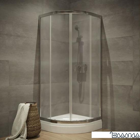 Душевой уголок Triton Альфа Хром А1 100х100 (прозрачное стекло) фото 4