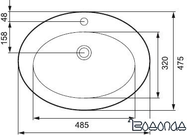 Умывальник Cersanit GAMMA 63x47