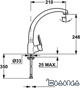 Смеситель TEKA MN (матовый хром)
