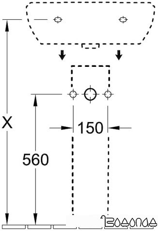 Пьедестал для умывальника Villeroy & Boch O'Novo 52650001