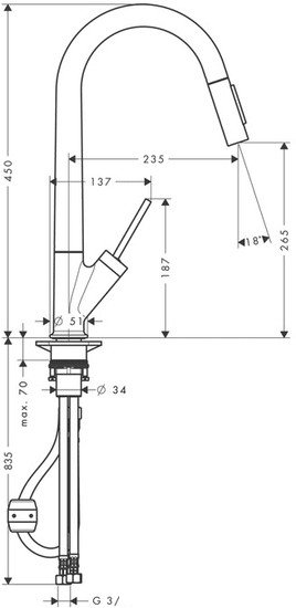 Смеситель Axor Starck [10821000]