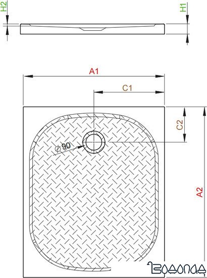 Душевой поддон Radaway Zantos F 120x90 [M3ZNF1290-06]