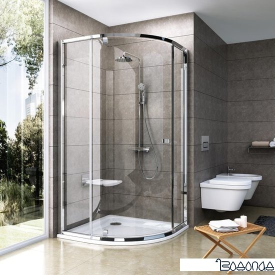 Душевой уголок Ravak Pivot PSKK3-100 (черный/прозрачное) фото 1