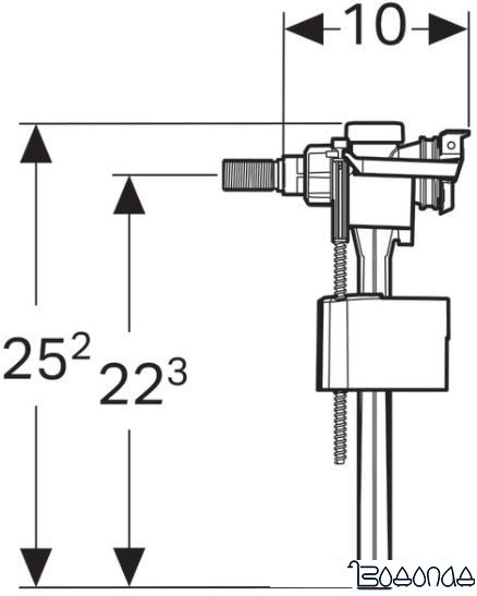 Впускной клапан Geberit 136.724.00.3 фото 2