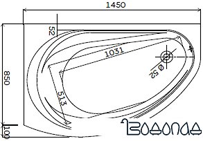 Ванна Kolo Supero 145x85 R 5533000 (с ножками)