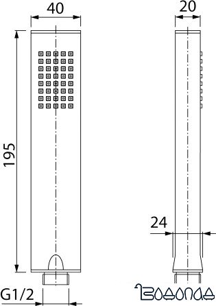 Душевая лейка Valvex Carre 2328280