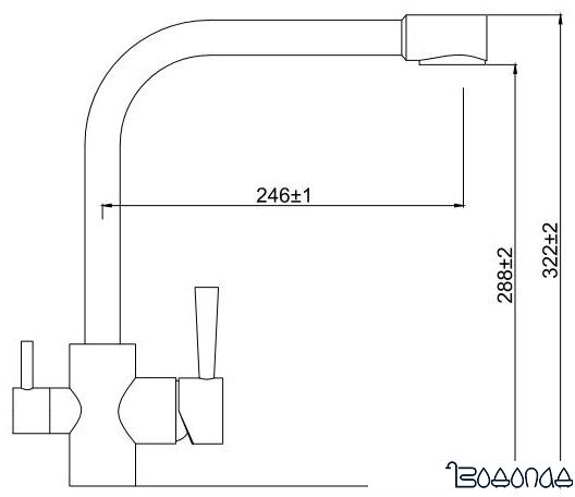 Смеситель Kaiser Merkur (никель) [26044-5]