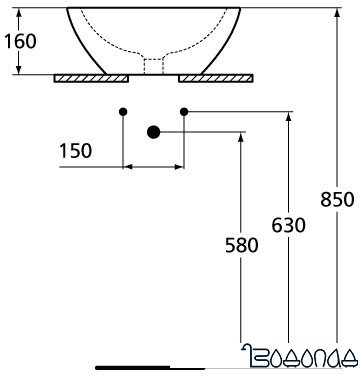 Умывальник Ideal Standard Strada K078301 42.5x42.5 фото 4
