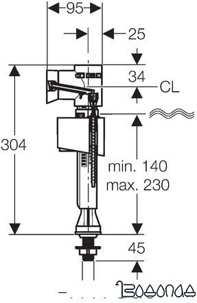 Впускной клапан Geberit 136.725.00.1
