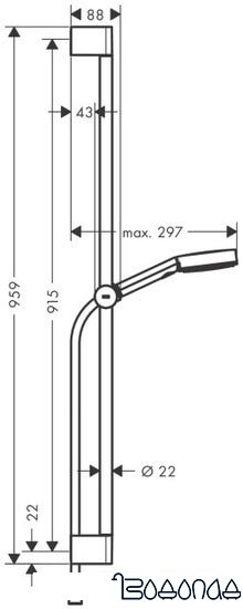 Душевой гарнитур Hansgrohe Pulsify Select 105 3jet Relaxation 24170000 (хром) фото 3
