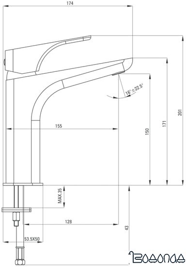 Смеситель Deante Hiacynt Nero BQH N21K