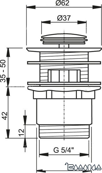 Донный клапан Alcaplast A39