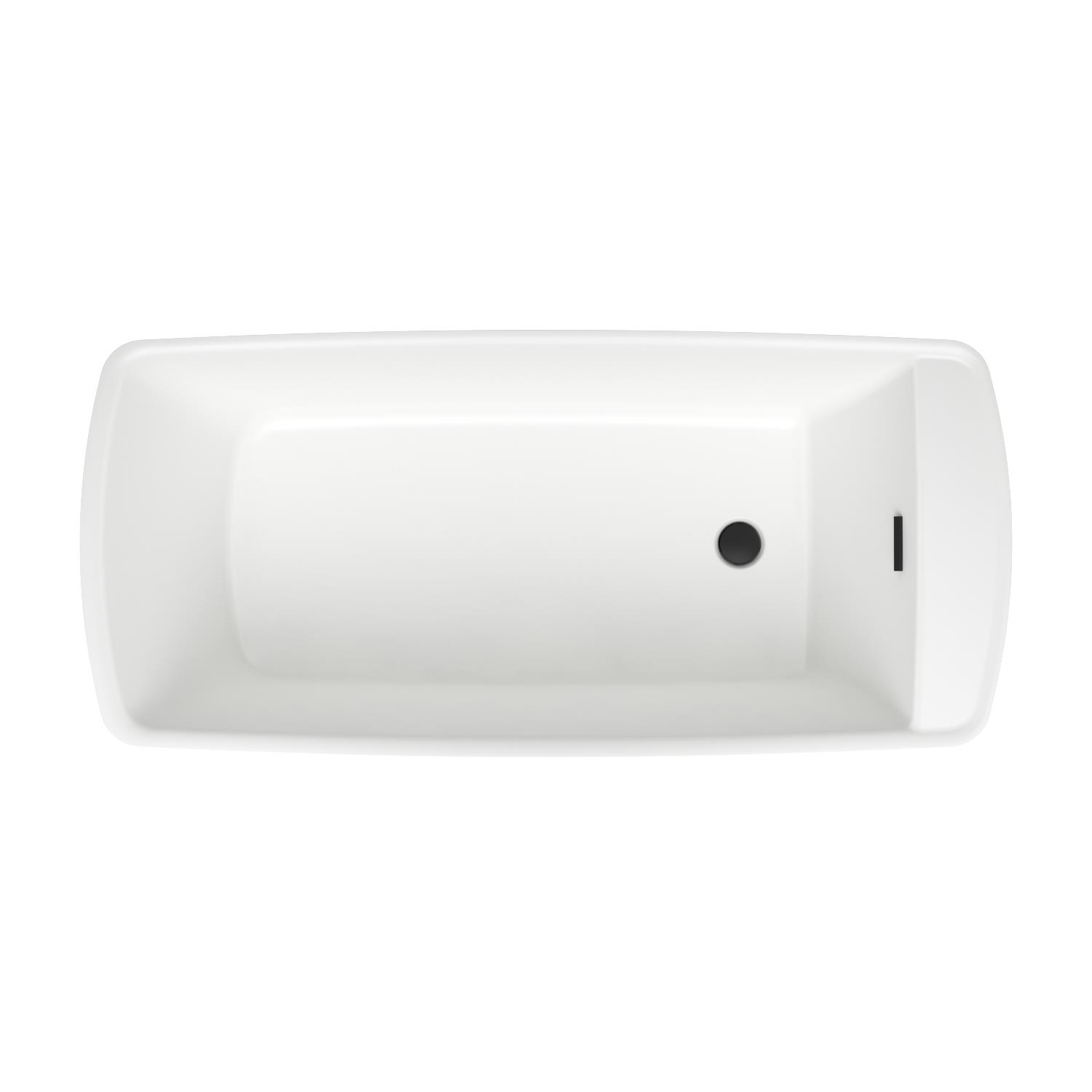 Контраст white and matte black ванны Idéal