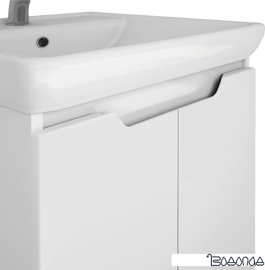 Мебель для ванных комнат Dreja Тумба под умывальник Q (D) 55 99.1007 (белый глянец) фото 4