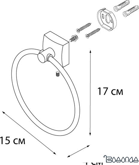 Держатель для полотенца Fixsen Kvadro FX-61311