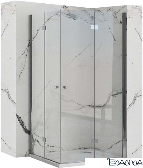 Душевая дверь Rea Fold Modul 120 N2 (хром/прозрачное стекло)